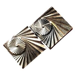 Silver Tone Twist Design Vtg Unsigned